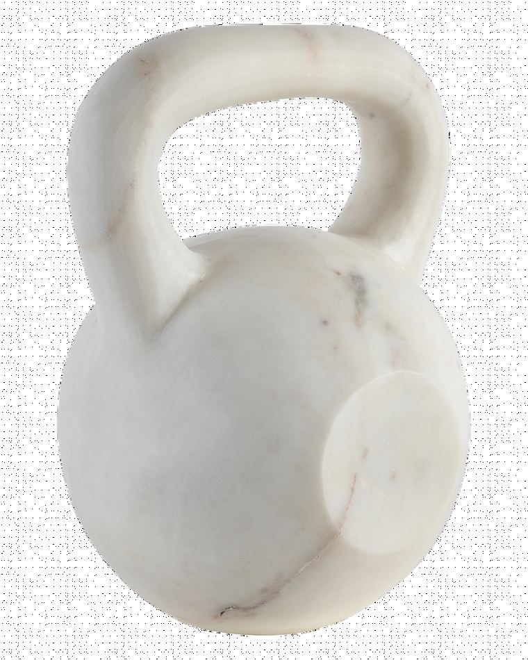 A ceramic kettlebell