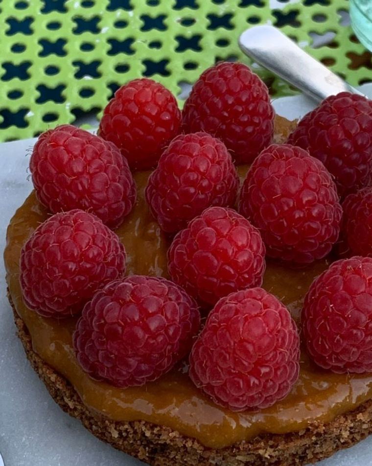 A raspberry tart
