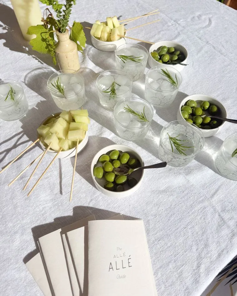 A table set for a long lunch